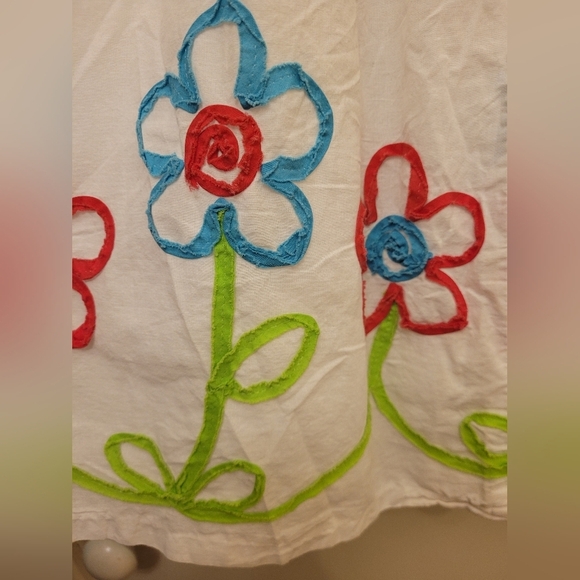 🥳HP! Rare Editions White Embroidered Ruffled Flower Summer Dress Size 6X - Picture 4 of 10